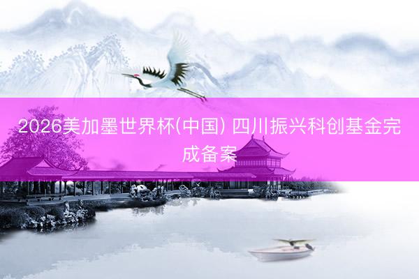 2026美加墨世界杯(中国) 四川振兴科创基金完成备案