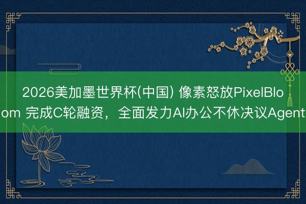 2026美加墨世界杯(中国) 像素怒放PixelBloom 完成C轮融资，全面发力AI办公不休决议Agent