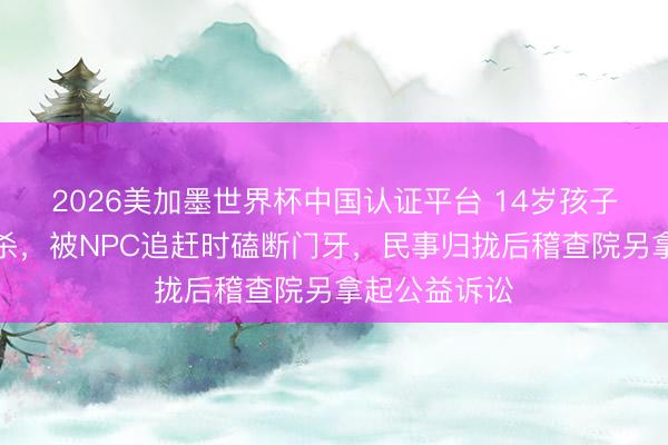 2026美加墨世界杯中国认证平台 14岁孩子玩恐怖脚本杀，被NPC追赶时磕断门牙，民事归拢后稽查院另拿起公益诉讼