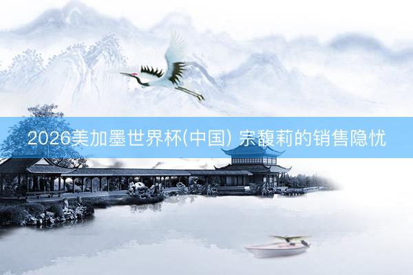 2026美加墨世界杯(中国) 宗馥莉的销售隐忧