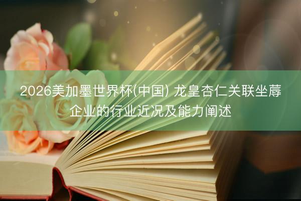 2026美加墨世界杯(中国) 龙皇杏仁关联坐蓐企业的行业近况及能力阐述