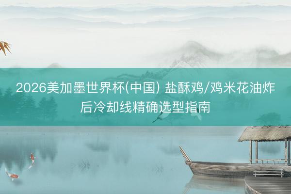 2026美加墨世界杯(中国) 盐酥鸡/鸡米花油炸后冷却线精确选型指南