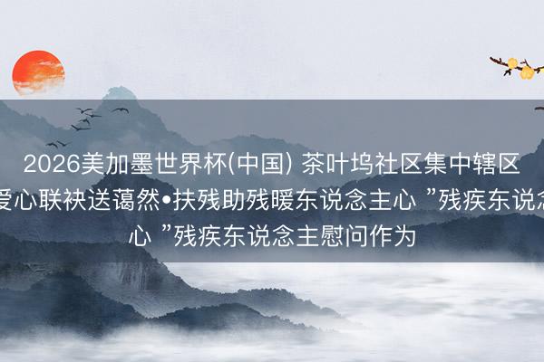 2026美加墨世界杯(中国) 茶叶坞社区集中辖区商户开展: “爱心联袂送蔼然•扶残助残暖东说念主心 ”残疾东说念主慰问作为