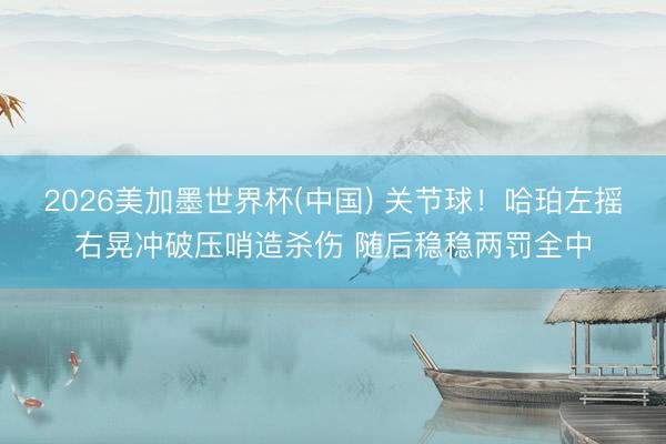 2026美加墨世界杯(中国) 关节球！哈珀左摇右晃冲破压哨造杀伤 随后稳稳两罚全中