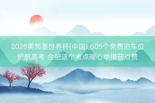2026美加墨世界杯(中国) 605个免费泊车位护航高考 合肥这个考点暖心举措获点赞