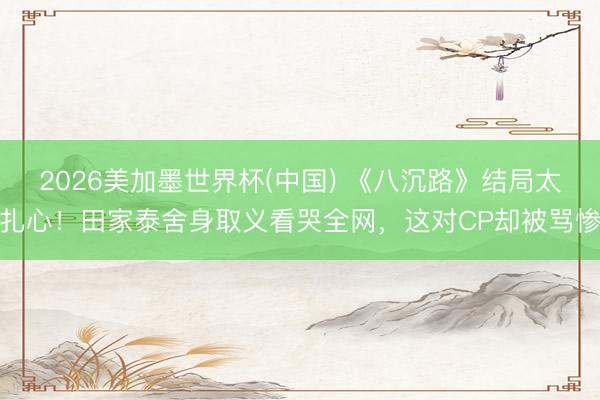 2026美加墨世界杯(中国) 《八沉路》结局太扎心！田家泰舍身取义看哭全网，这对CP却被骂惨