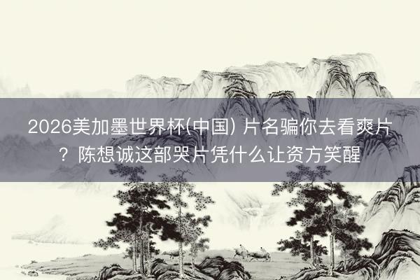 2026美加墨世界杯(中国) 片名骗你去看爽片？陈想诚这部哭片凭什么让资方笑醒