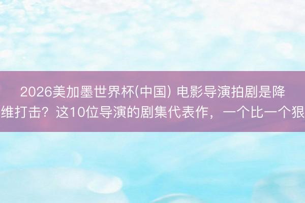 2026美加墨世界杯(中国) 电影导演拍剧是降维打击？这10位导演的剧集代表作，一个比一个狠
