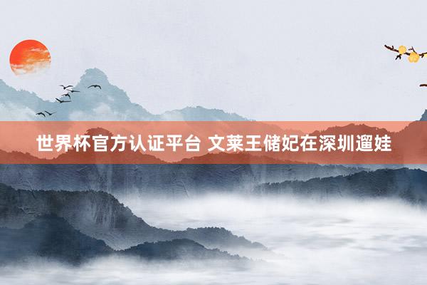 世界杯官方认证平台 文莱王储妃在深圳遛娃