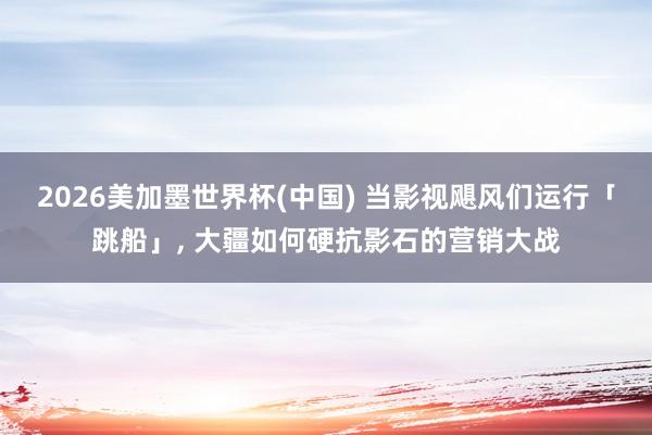 2026美加墨世界杯(中国) 当影视飓风们运行「跳船」， 大疆如何硬抗影石的营销大战